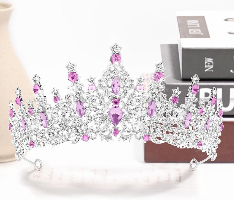 TAROSE Crowns for Women, Queen Crystal Gold Silver Tiaras with White Rhinestone and Combs, Goddess Crown for Wedding Bride Birthday Princess Bridal Shower Hair Accessories for Women - Image 3